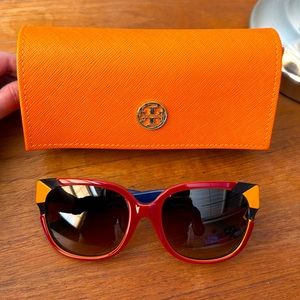 Tory Burch Tri-color Square Sunglasses